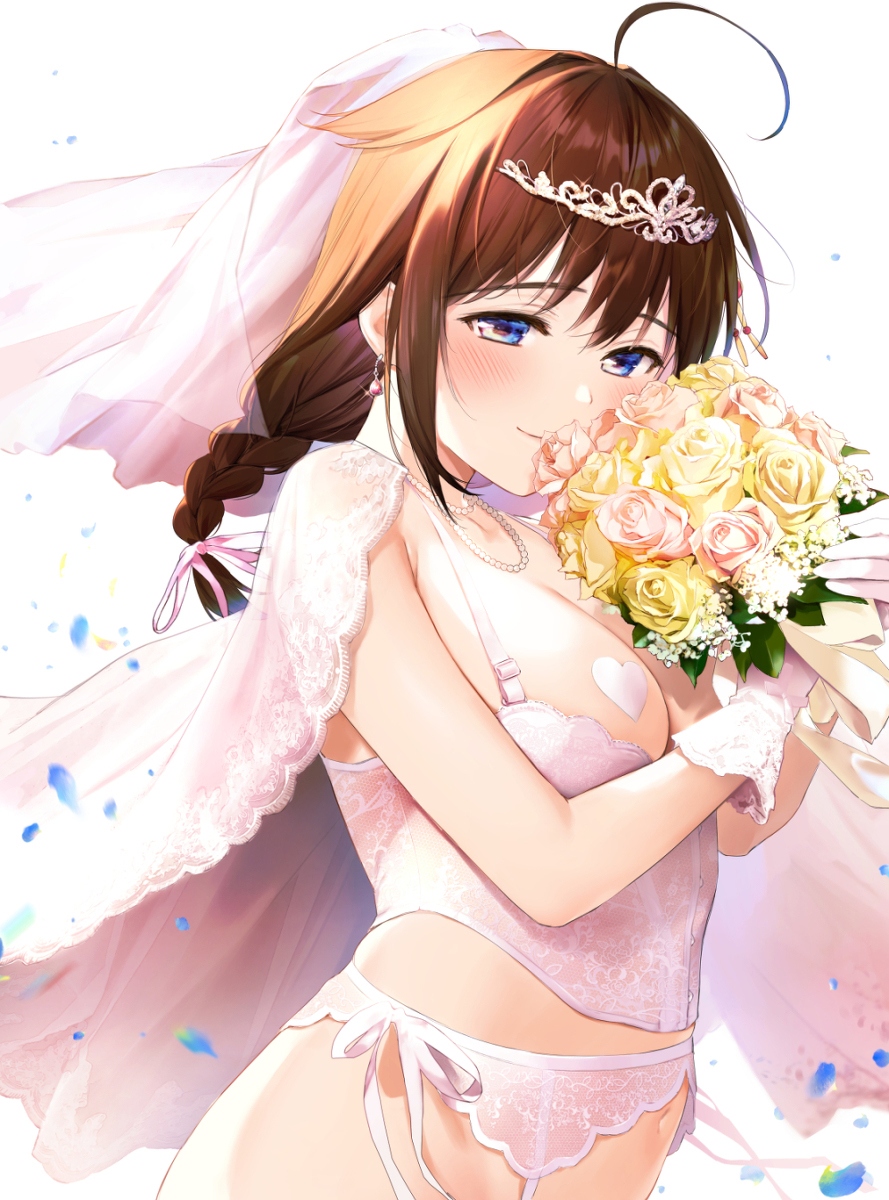 This is a pixiv picture whose title is ウェディング時雨.