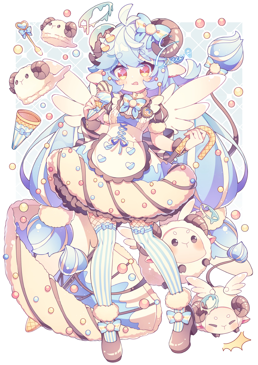 This is a pixiv picture whose title is 🍦👼🏻🐏.