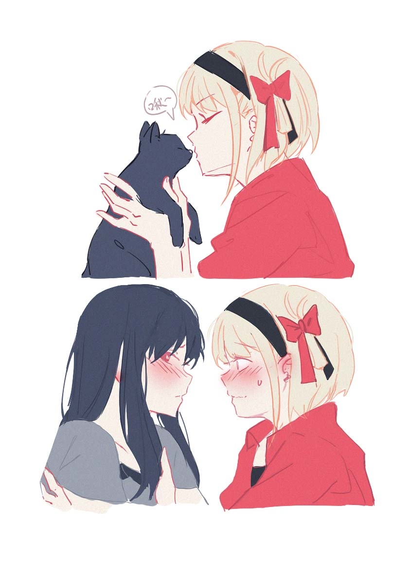 This is a pixiv picture whose title is 是猫猫和狗狗.
