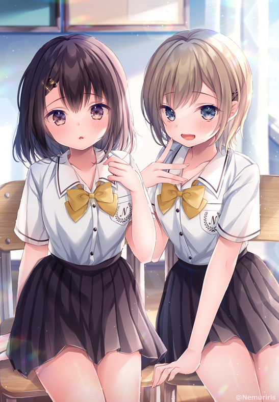 This is a pixiv picture whose title is 「今日はどっちと帰るの？♡」.