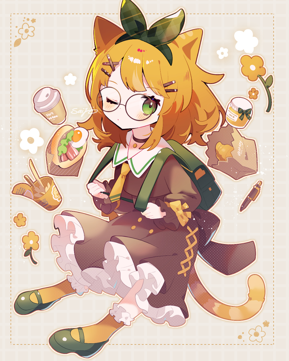 This is a pixiv picture whose title is 茶トラ猫ちゃん.
