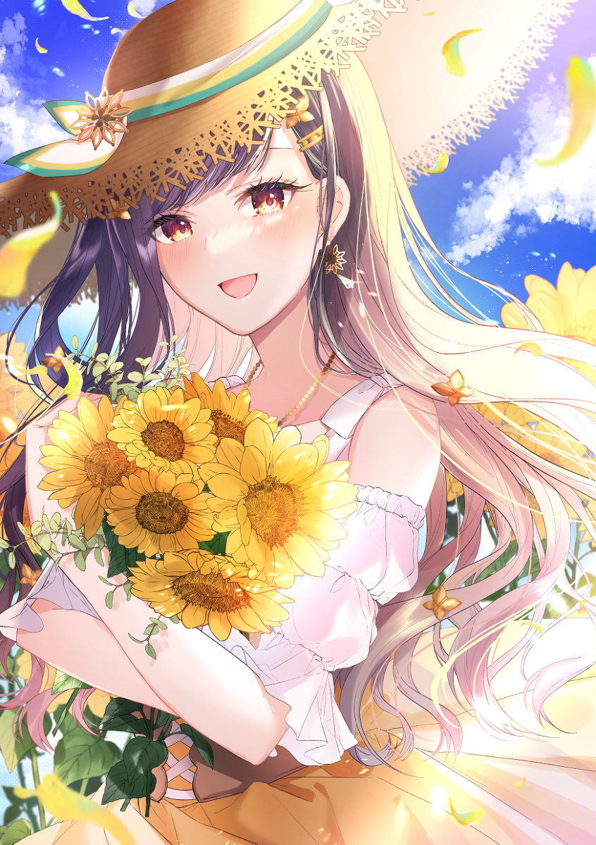 This is a pixiv picture whose title is 杏ちゃんお誕生日おめでとう！！🌟🎂🌻.