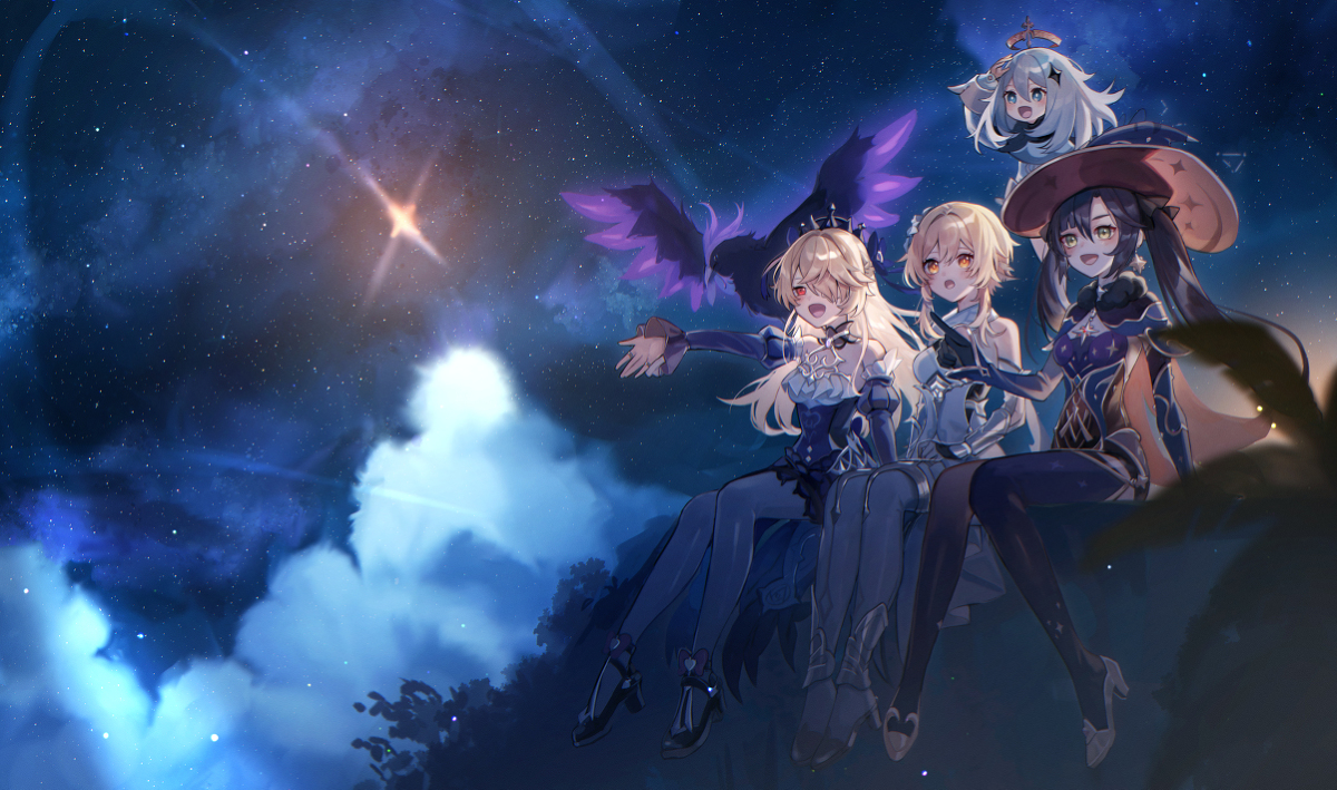 This is a pixiv picture whose title is 星を眺める.