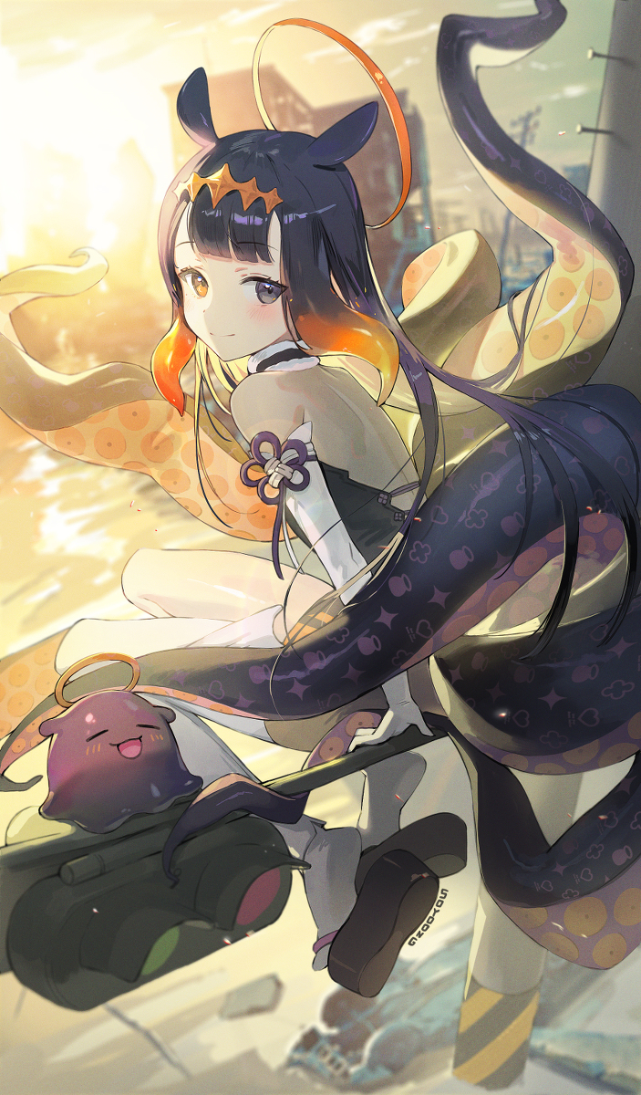 This is a pixiv picture whose title is sunset.