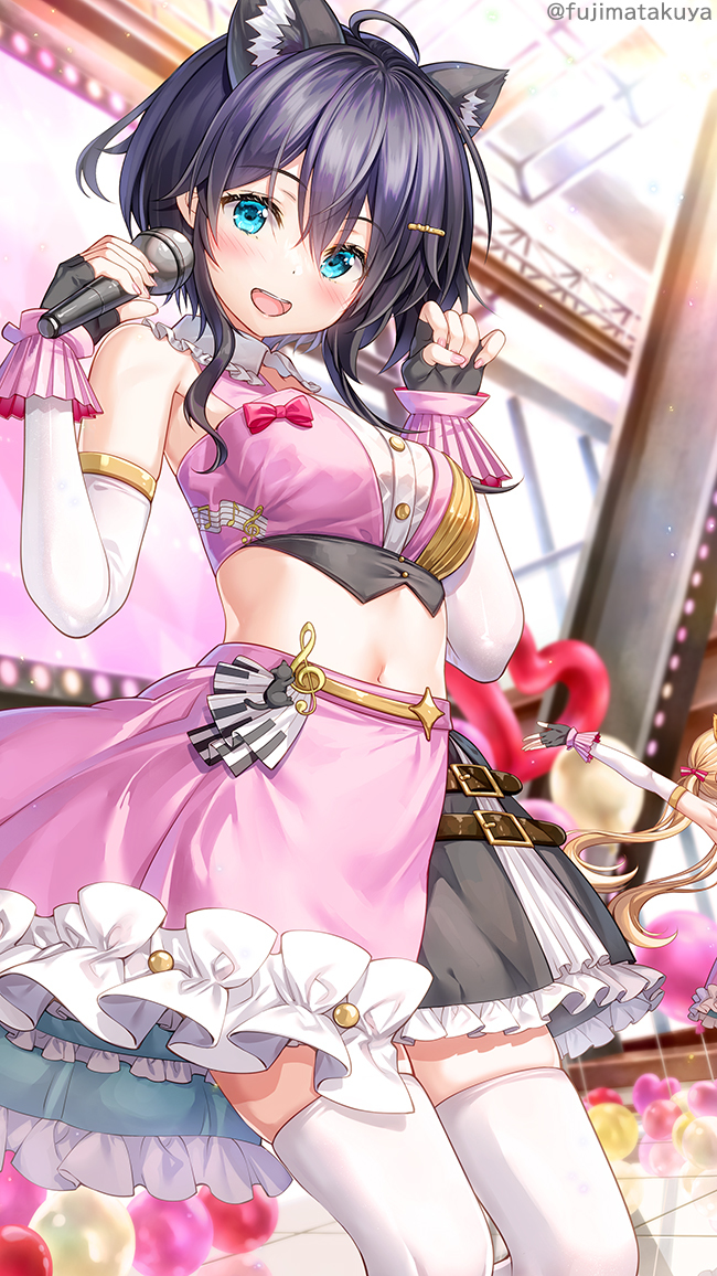 This is a pixiv picture whose title is 「ど、どうも、はは、はじめましてっ。湊甘音ですっ」.