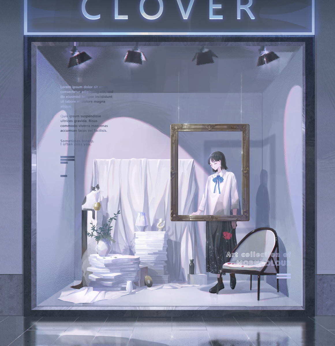 This is a pixiv picture whose title is 入画.