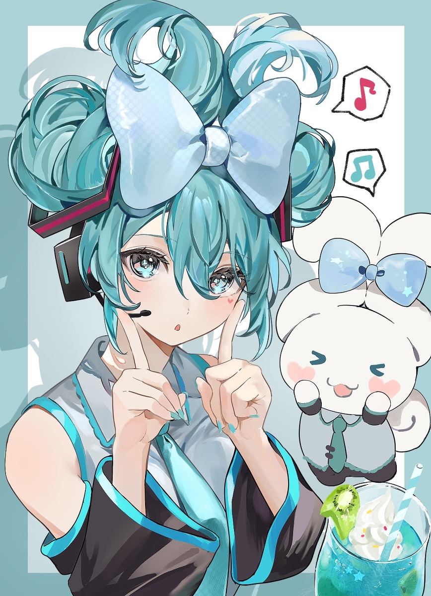 This is a pixiv picture whose title is シナモンミクちゃん.