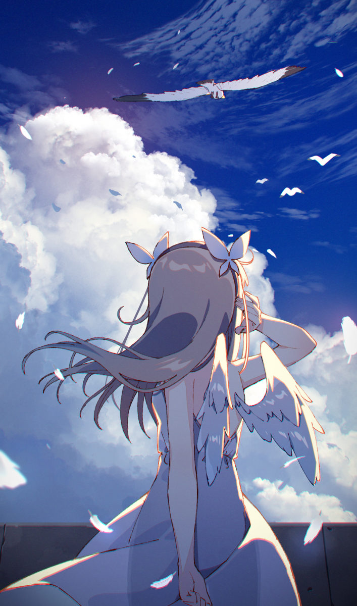 This is a pixiv picture whose title is 天使と夏.