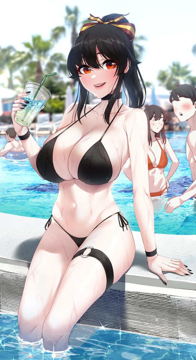 This is a pixiv picture whose title is 👙.