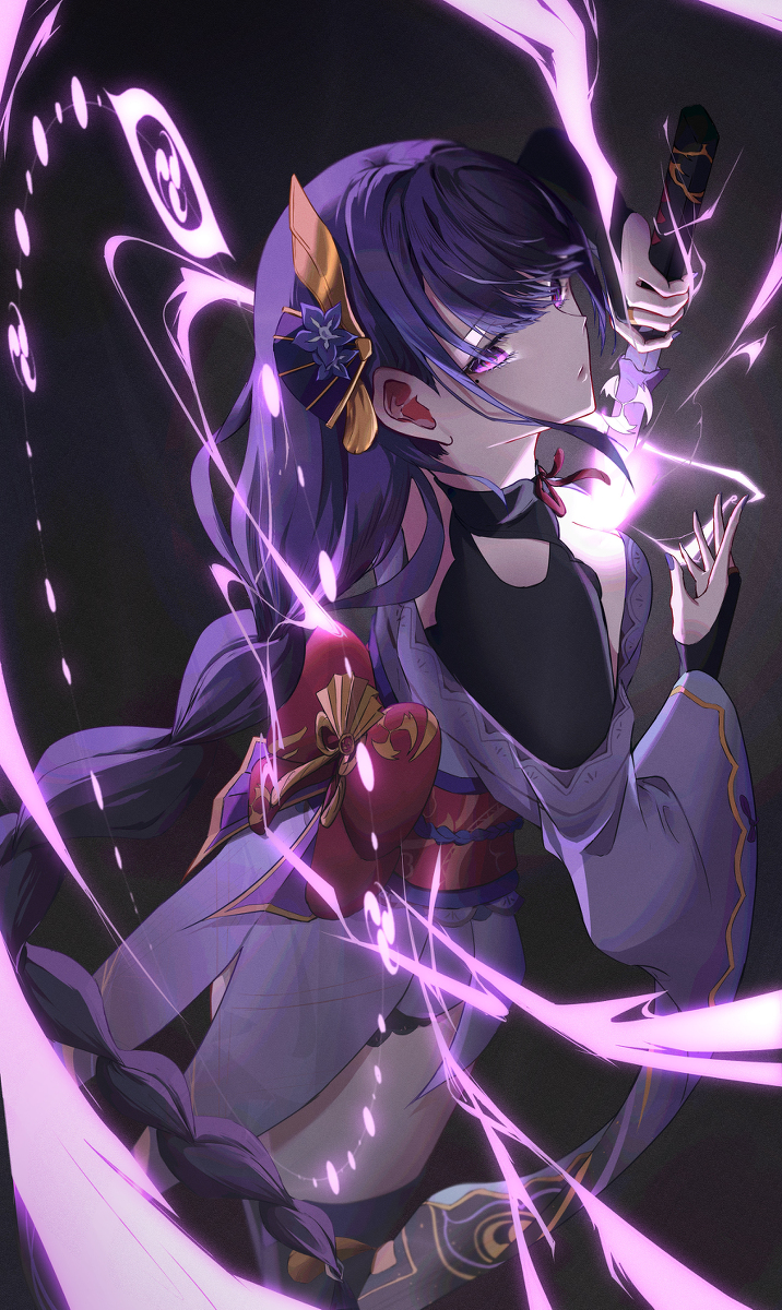 This is a pixiv picture whose title is 雷電将軍.