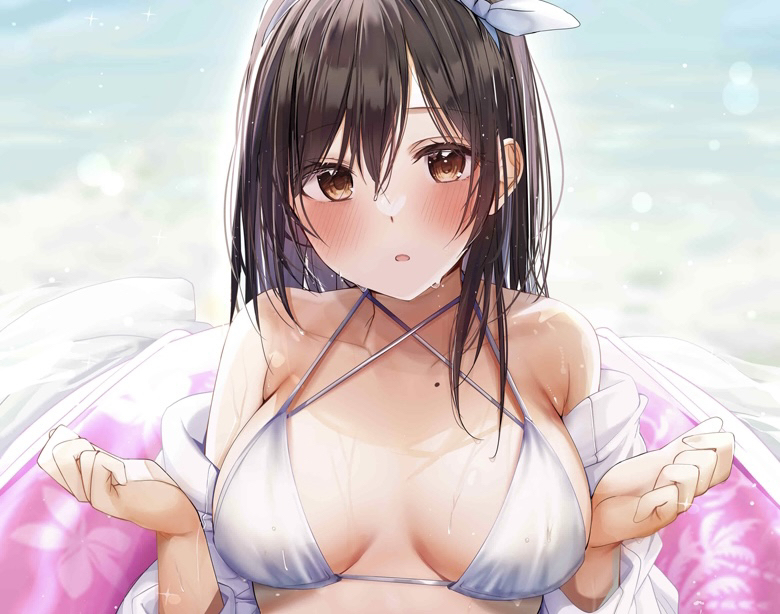 This is a pixiv picture whose title is えちえち白水着タペストリーっ！！！！！！✨✨✨.