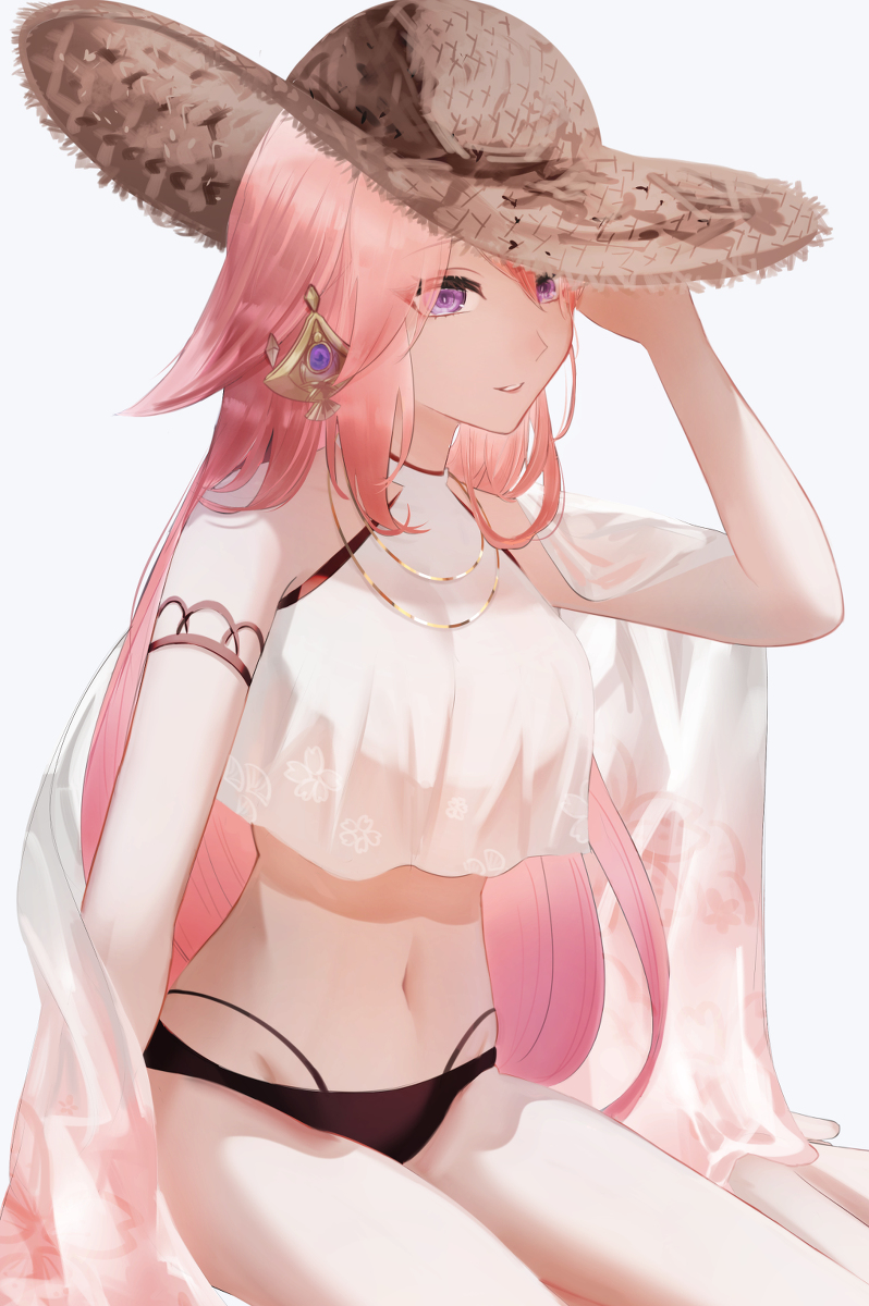 This is a pixiv picture whose title is Day47 水着🦊.