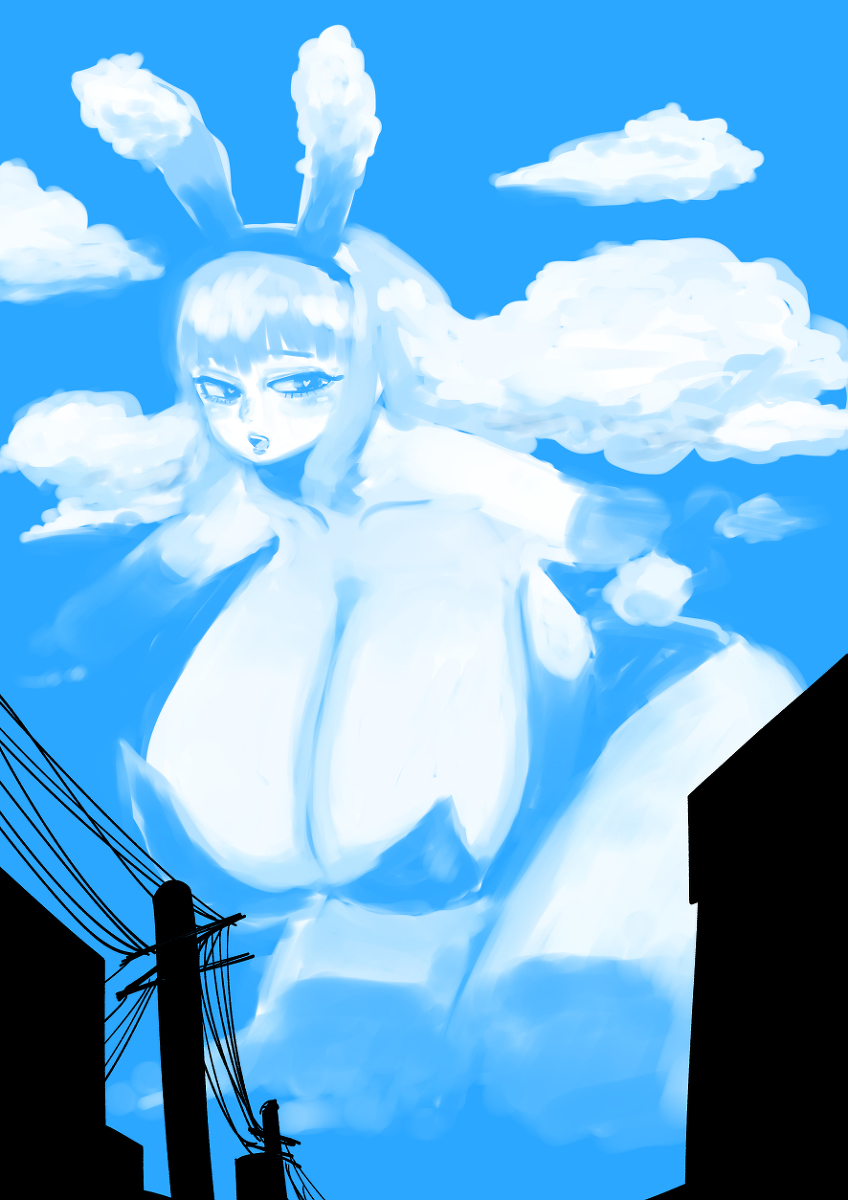 This is a pixiv picture whose title is 雲女らくがき.