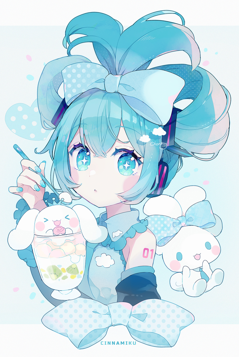 This is a pixiv picture whose title is シナモンミク.