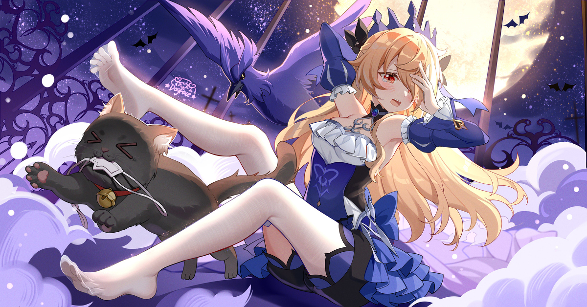 This is a pixiv picture whose title is 幽夜皇女的败北？.