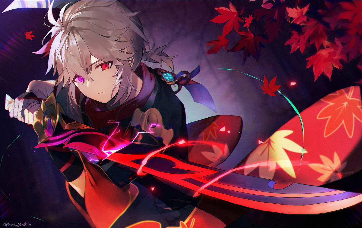 This is a pixiv picture whose title is 楓原万葉.