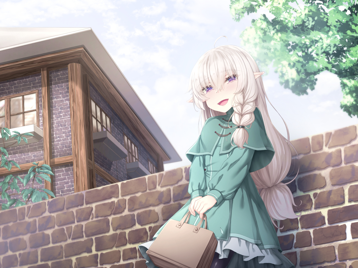 This is a pixiv picture whose title is エルフと外で待ち合わせる自分勝手な男.
