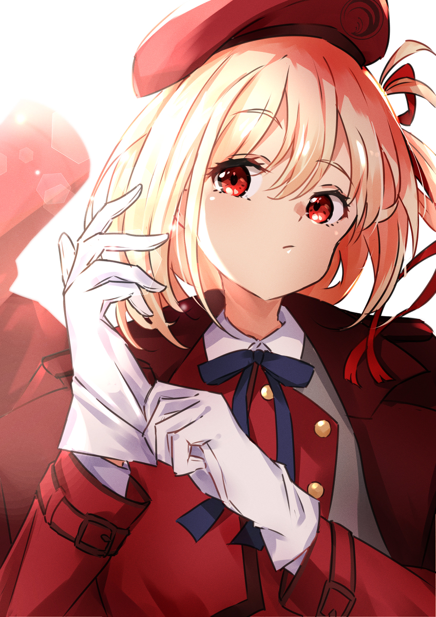 This is a pixiv picture whose title is 錦木千束(軍装).