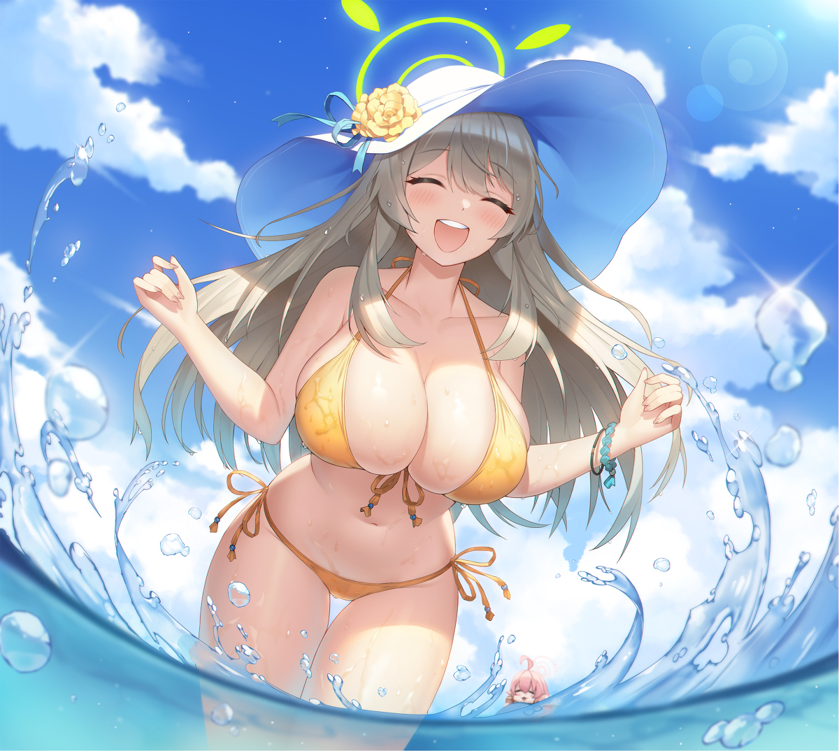 This is a pixiv picture whose title is 水着ノノミ.