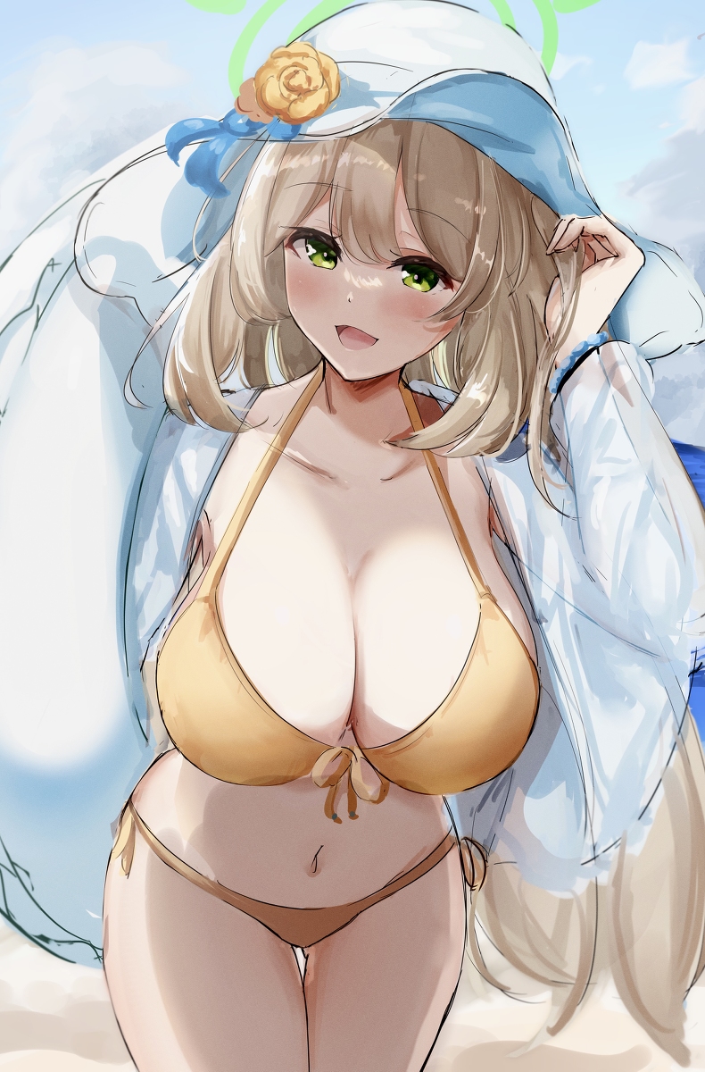 This is a pixiv picture whose title is 水着ノノミ.