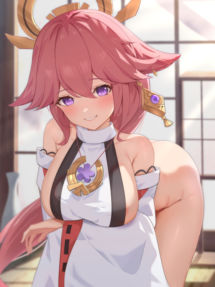 This is a pixiv picture whose title is 八重神子.