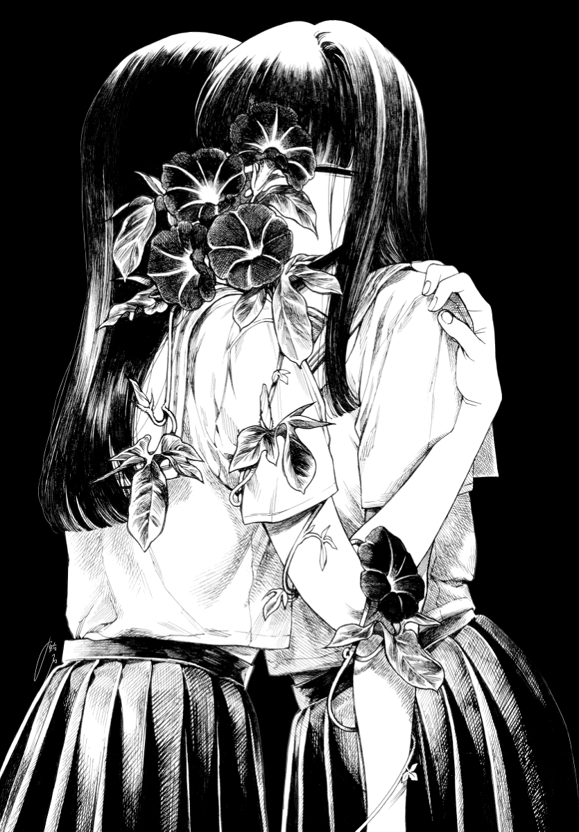 This is a pixiv picture whose title is 朝顔.