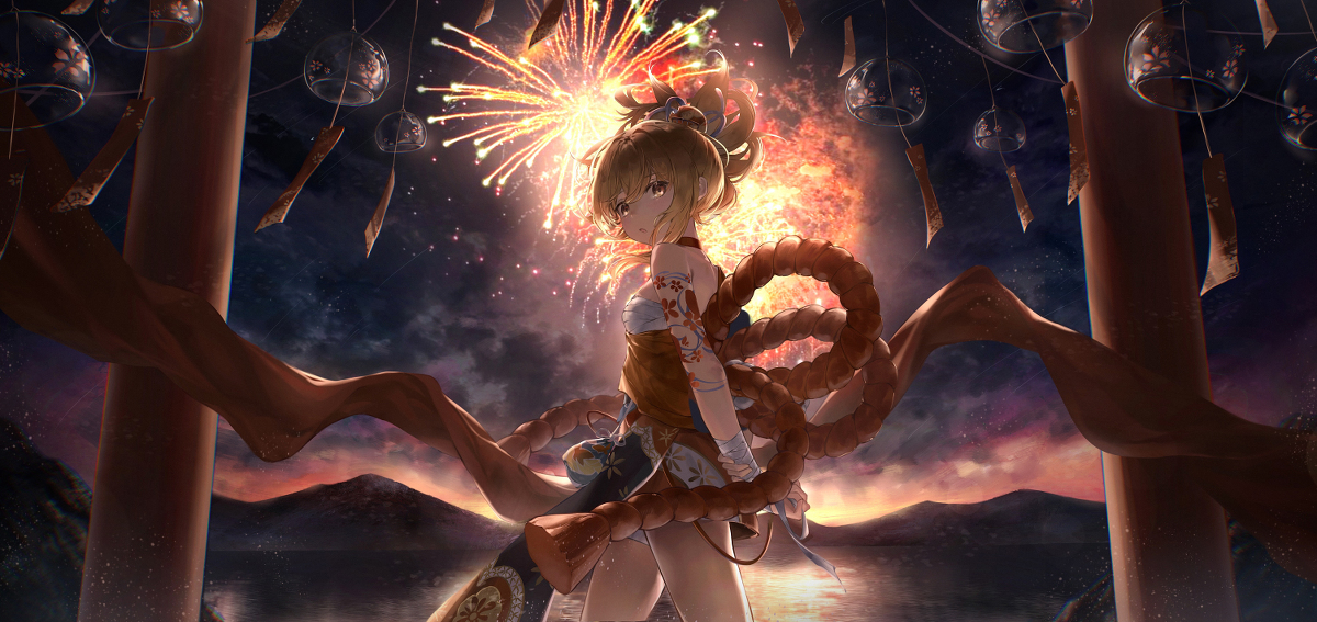 This is a pixiv picture whose title is 花火.
