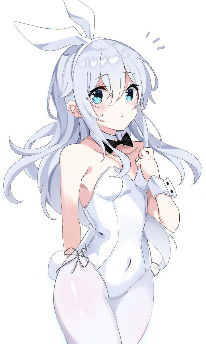 This is a pixiv picture whose title is 白バニー響.