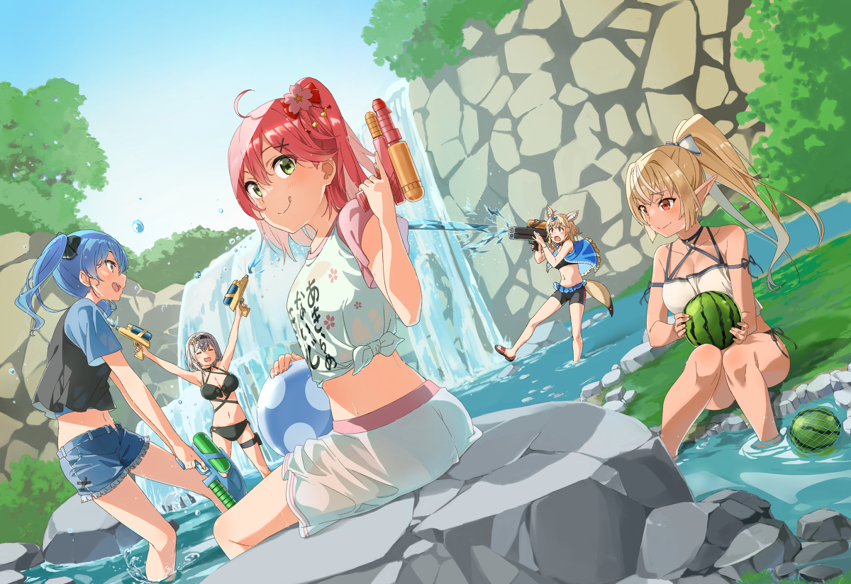 This is a pixiv picture whose title is しらけんの夏.
