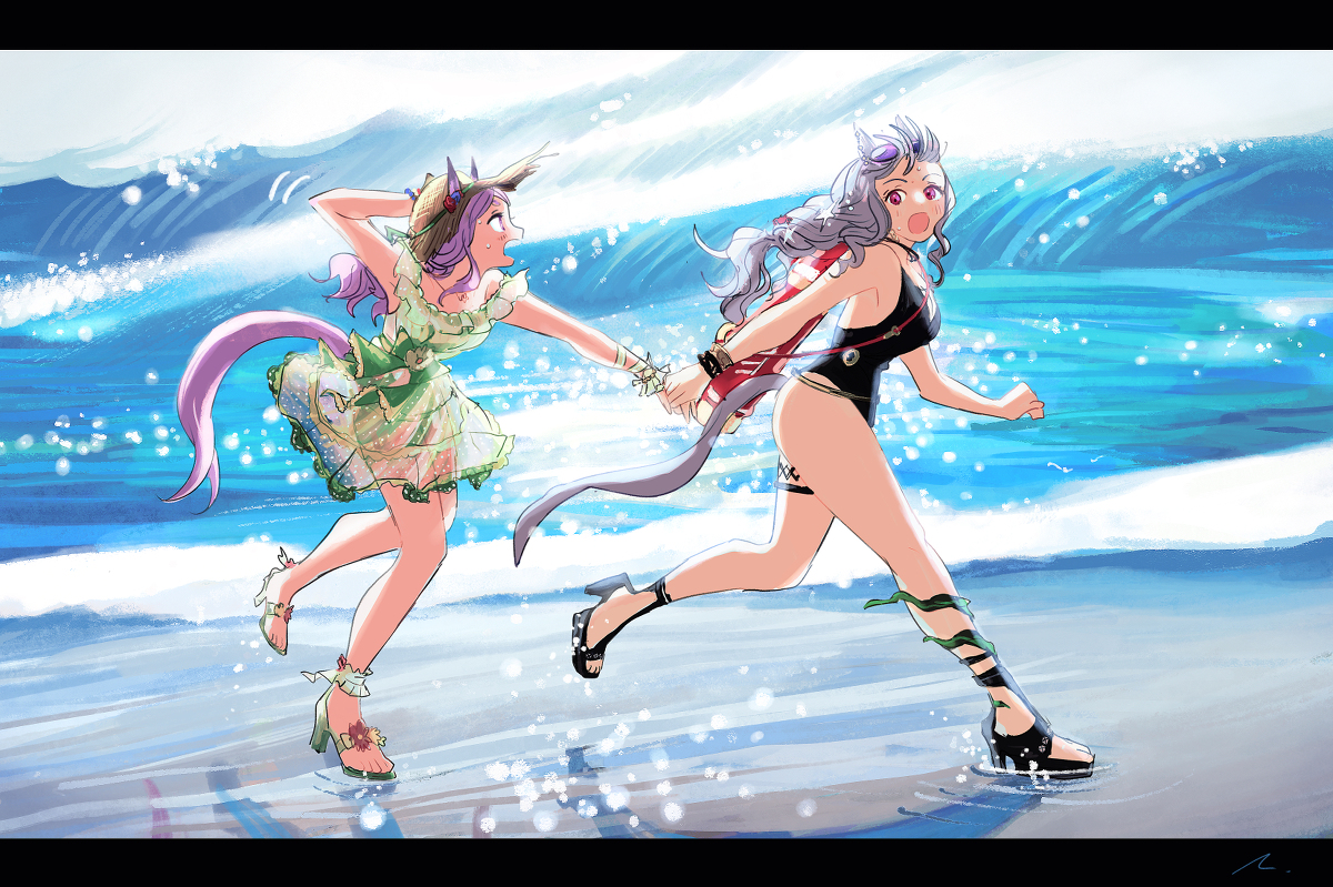 This is a pixiv picture whose title is 夏が走り出す.