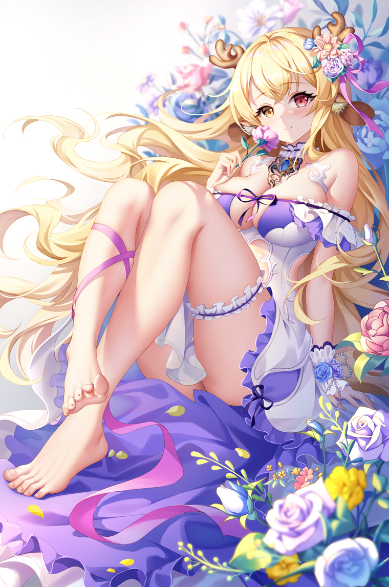 This is a pixiv picture whose title is OC鹿娘-呦呦酱.