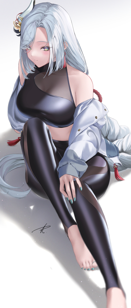 This is a pixiv picture whose title is 申鶴(私服ver.).