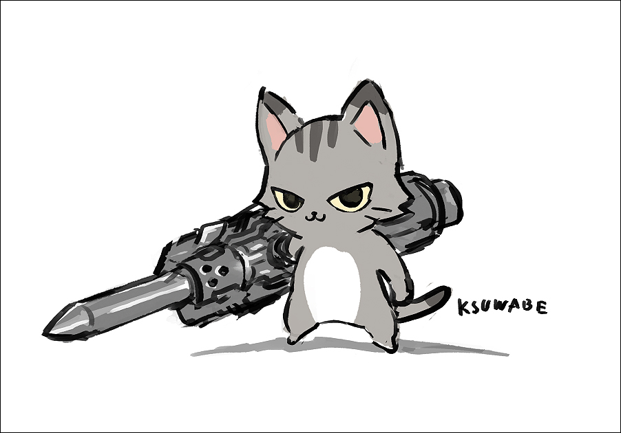 This is a pixiv picture whose title is パイルバンカーキャット.