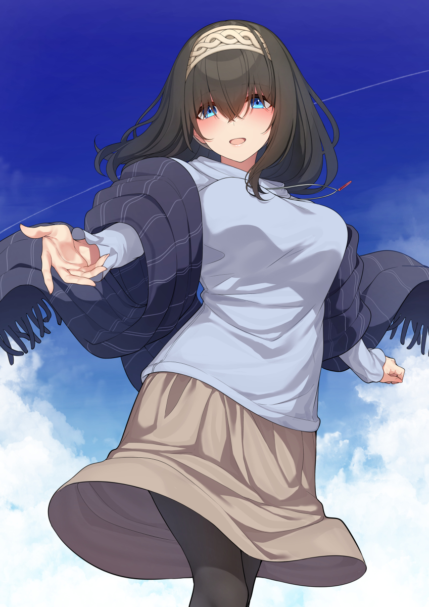 This is a pixiv picture whose title is 鷺沢文香.
