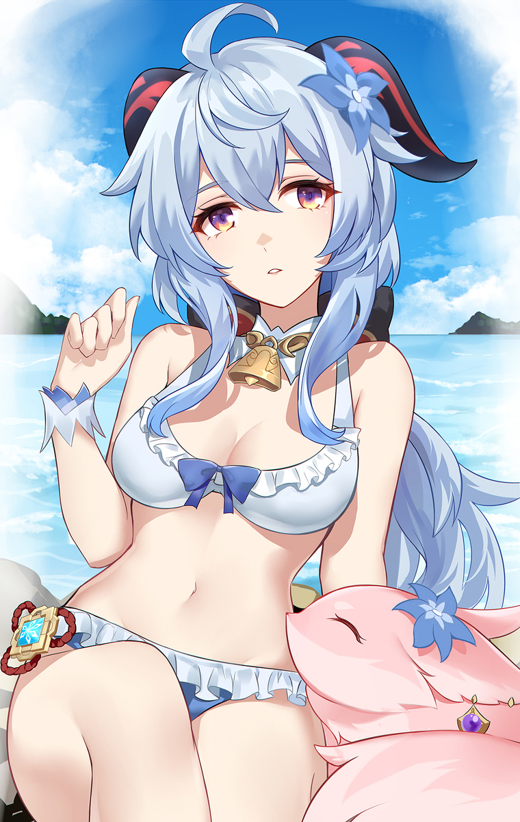 This is a pixiv picture whose title is 甘雨.