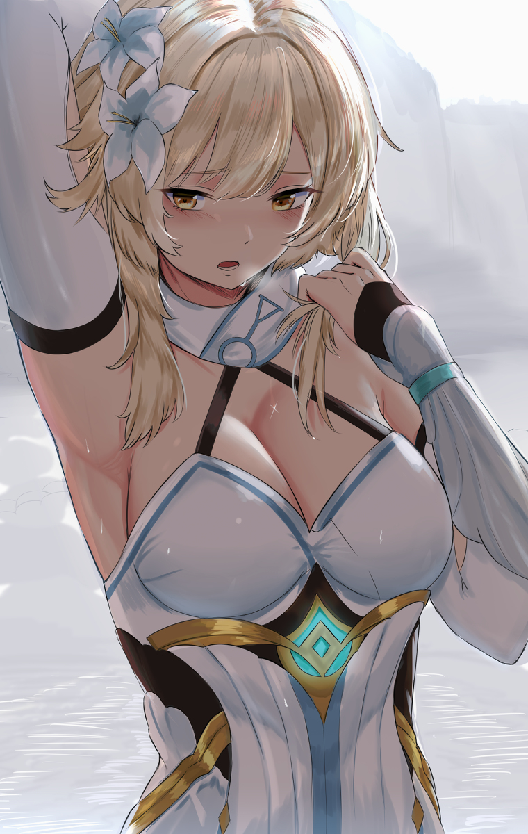 This is a pixiv picture whose title is Lumine Genshin.