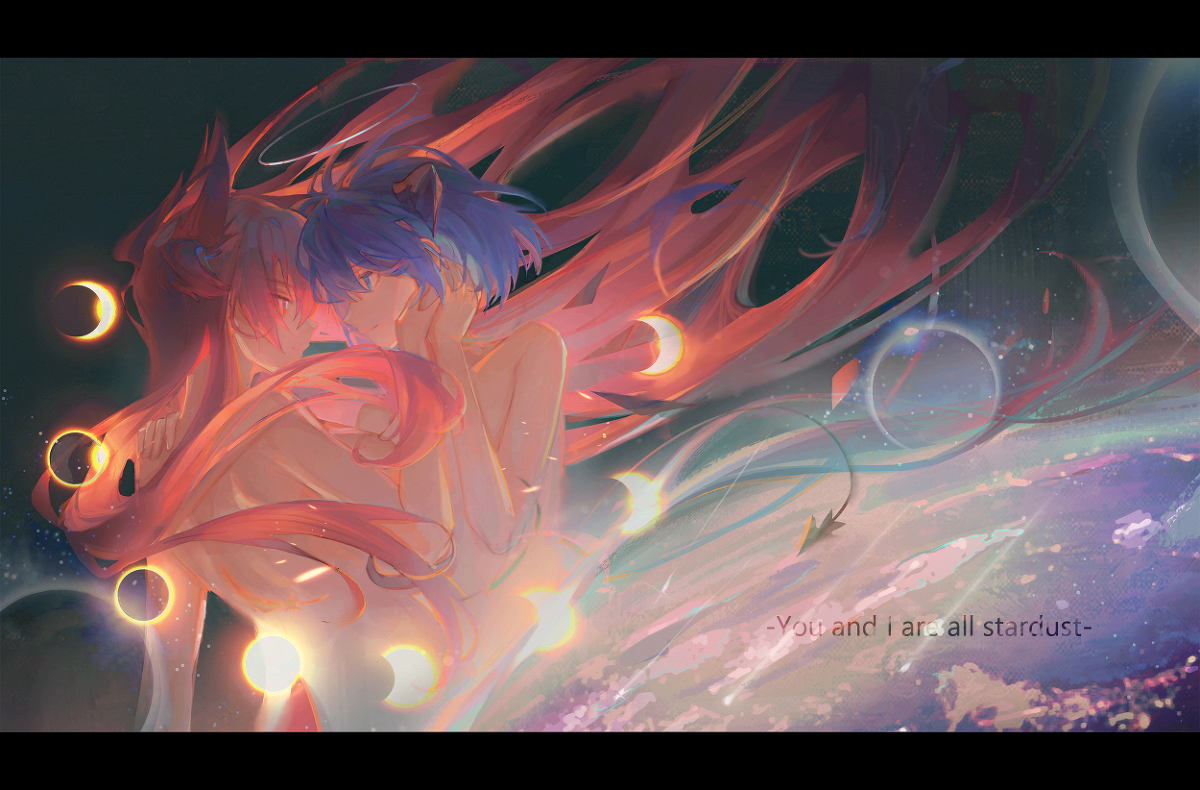 This is a pixiv picture whose title is You and I are all stardust.