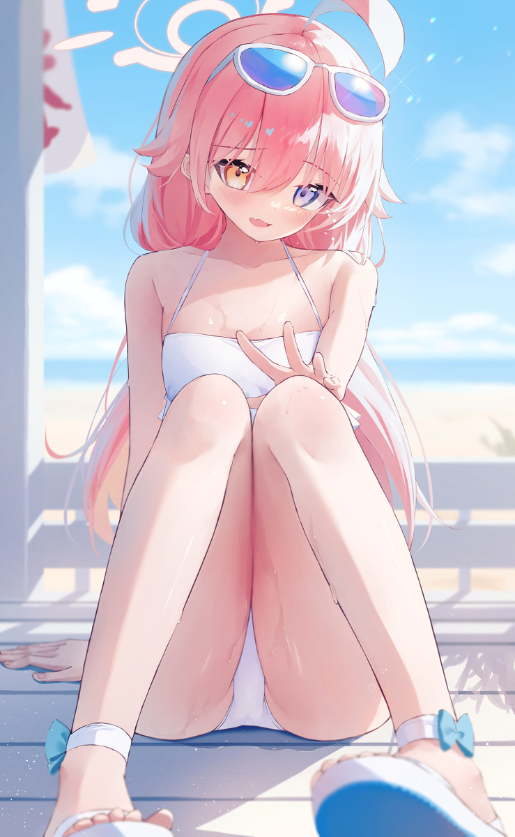 This is a pixiv picture whose title is うへ～、暑いね先生～、.