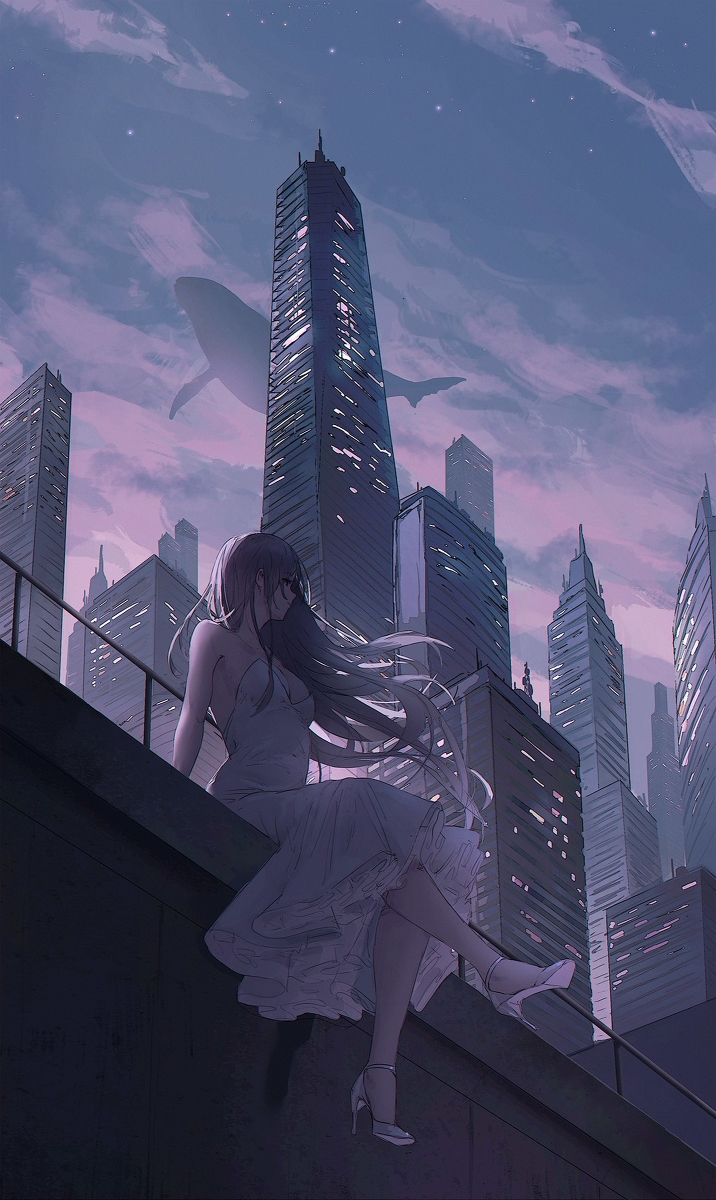 This is a pixiv picture whose title is Dusk.