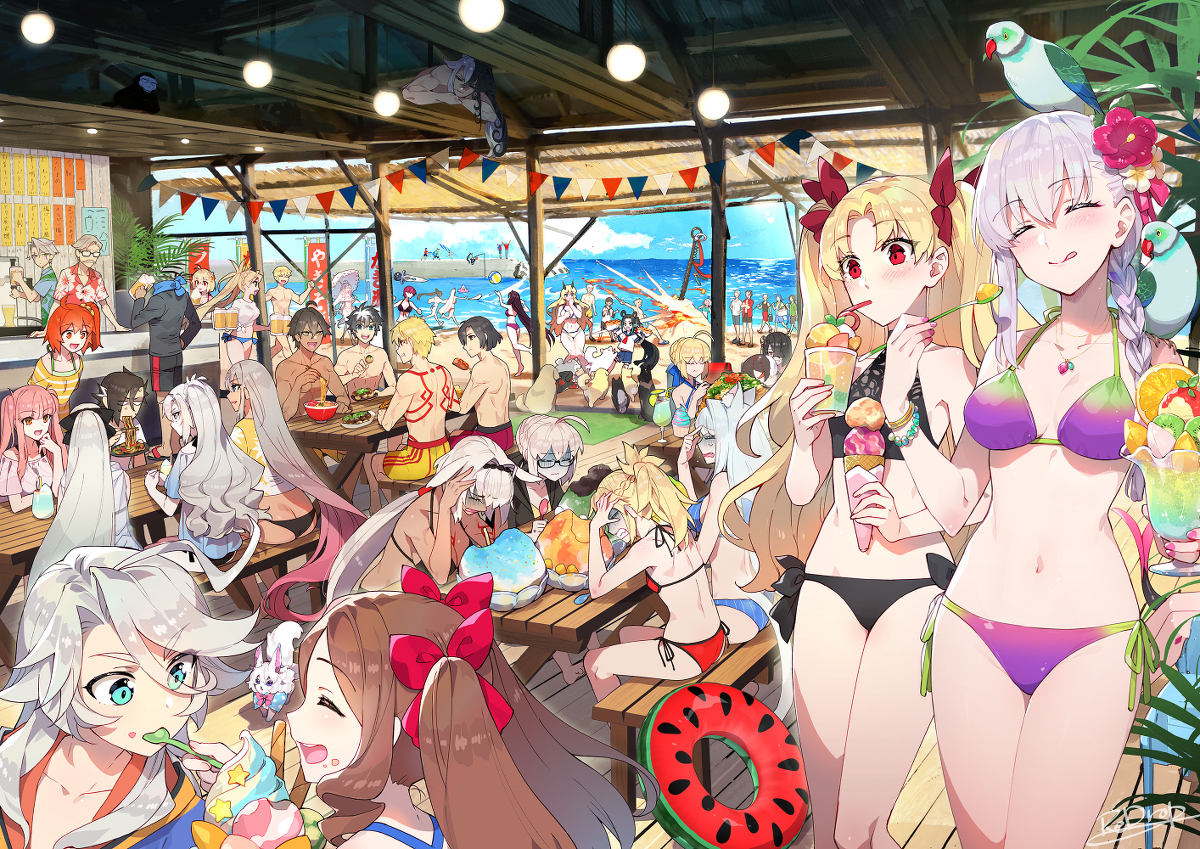 This is a pixiv picture whose title is ServantSummerVacation2022.