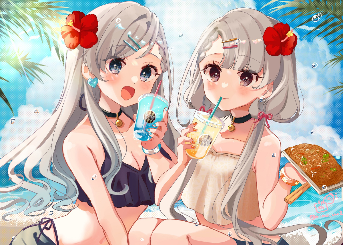 This is a pixiv picture whose title is 久川姉妹.