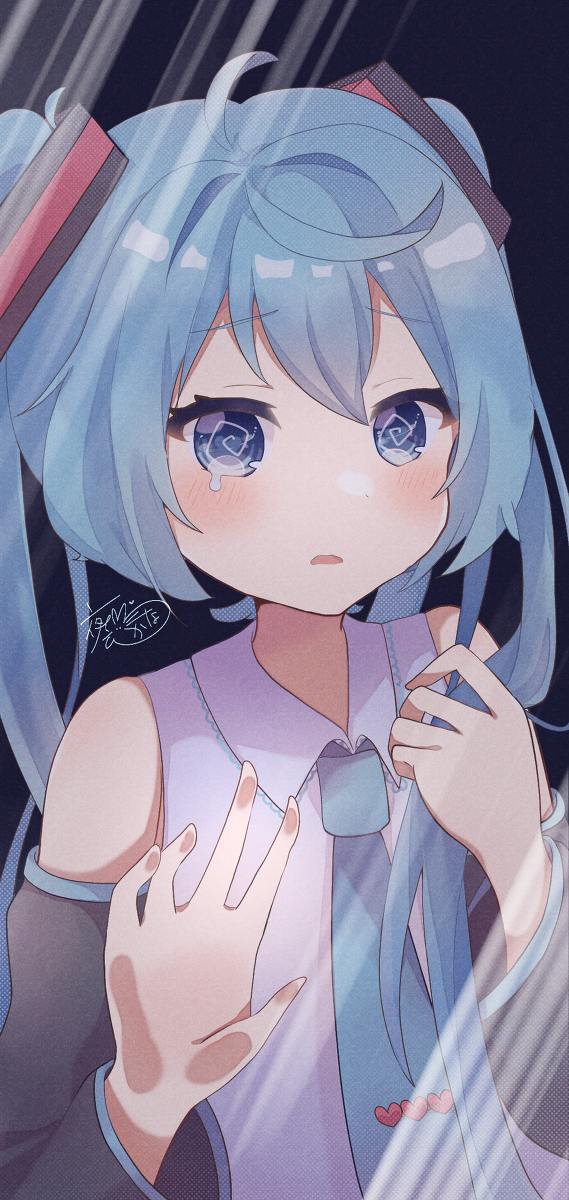 This is a pixiv picture whose title is マスター…ミクのこと忘れないで….