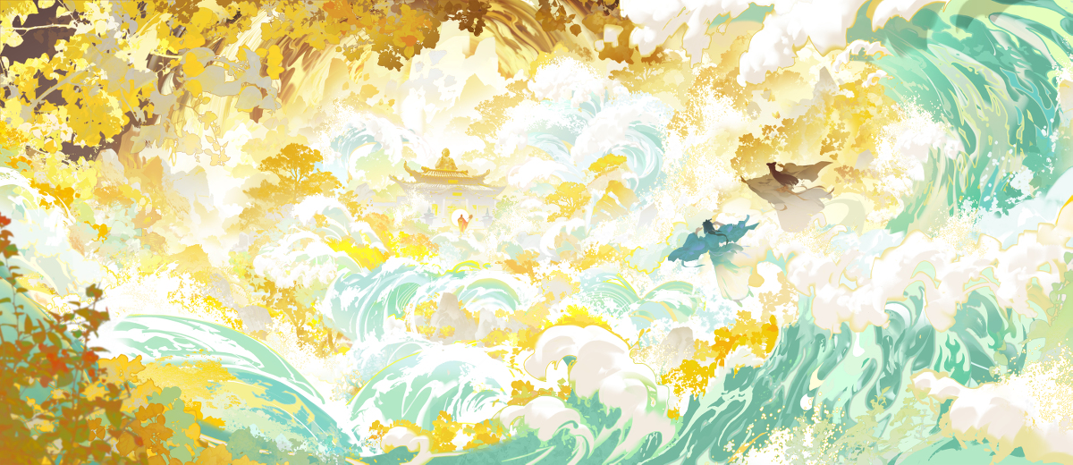 This is a pixiv picture whose title is 《 水 漫 金 山 》.