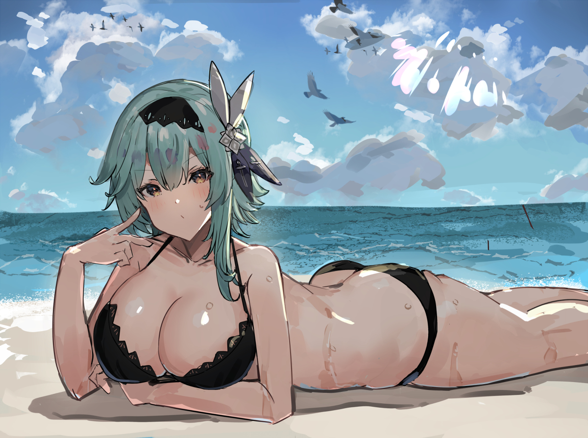 This is a pixiv picture whose title is 原神水着まとめ.