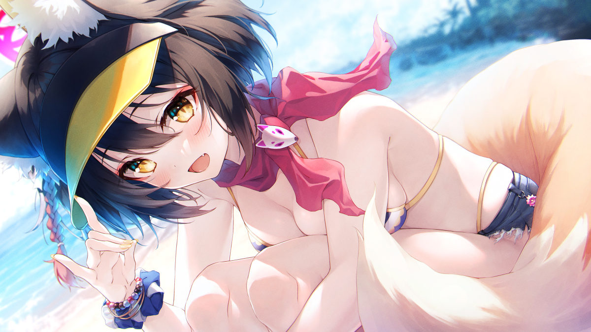 This is a pixiv picture whose title is 水着イズナさん.