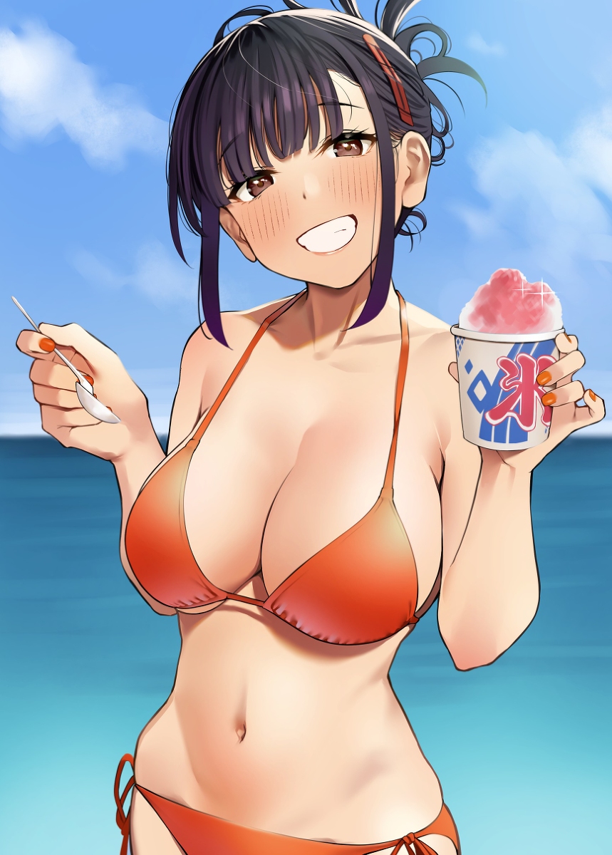 This is a pixiv picture whose title is 夏はいとこのお姉ちゃんと.