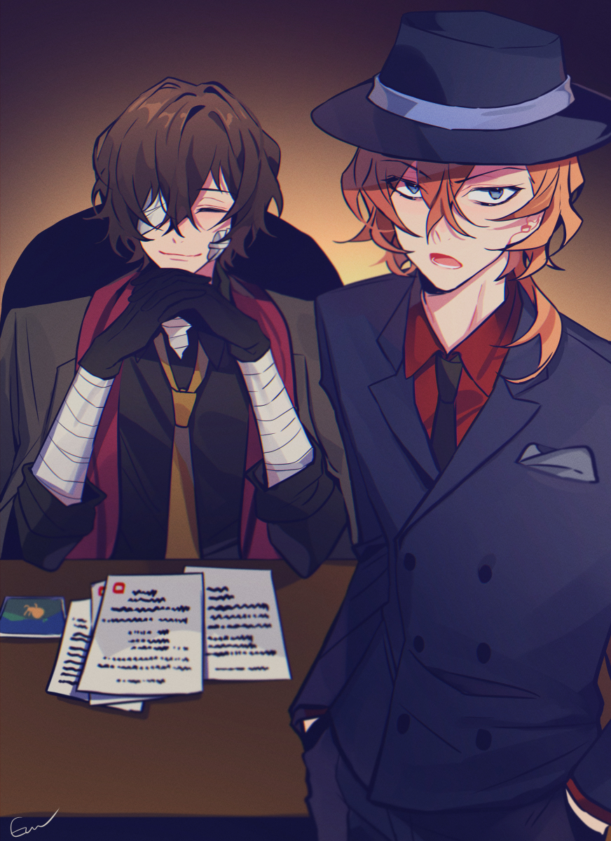 This is a pixiv picture whose title is BSD 太中 log 16.