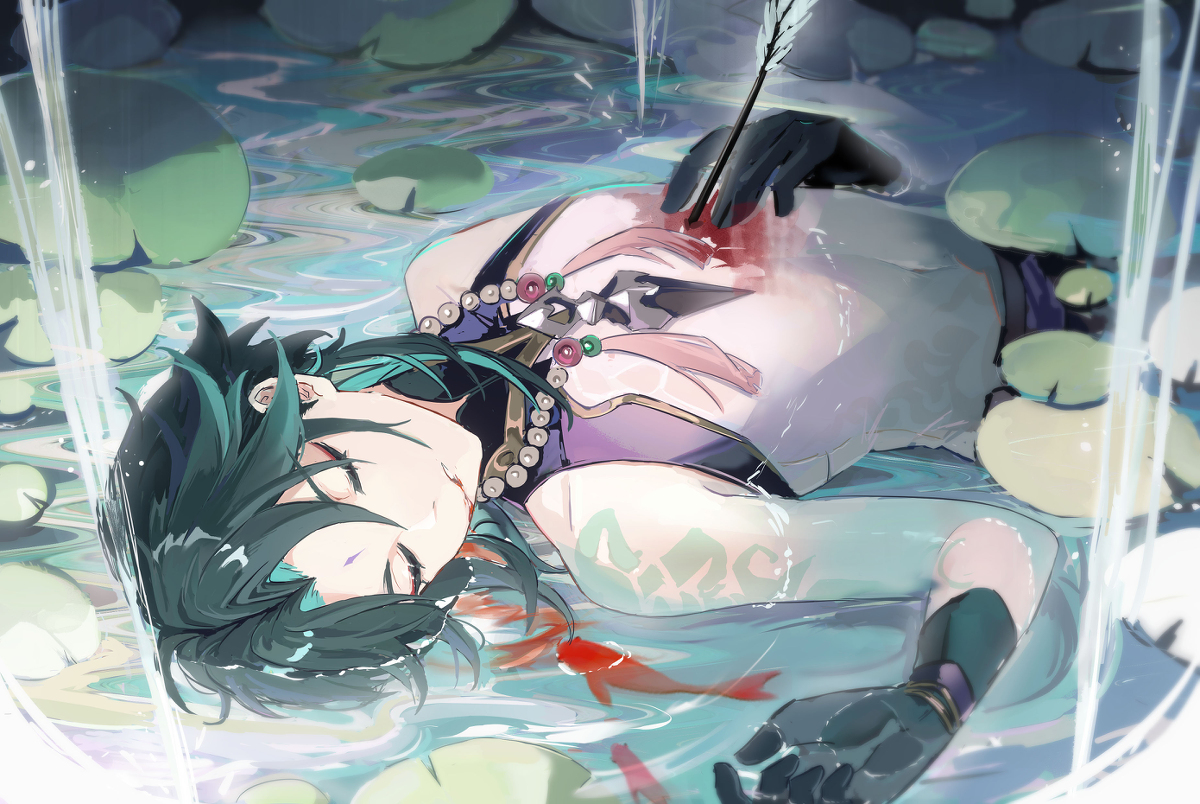 This is a pixiv picture whose title is 长眠.