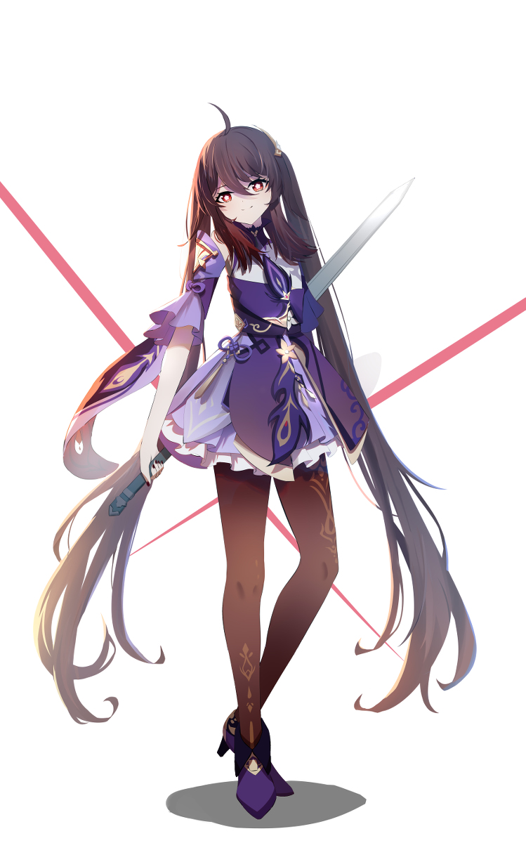This is a pixiv picture whose title is 日绘，Hu Keqing.