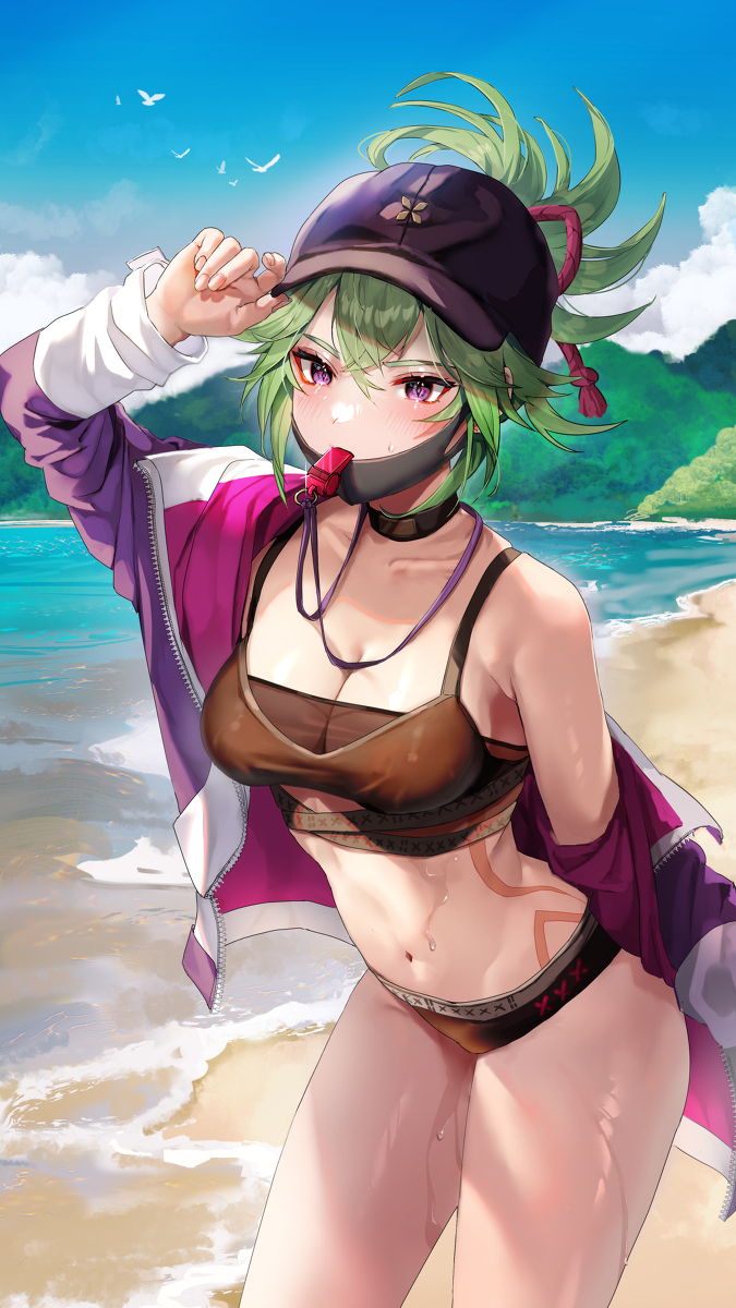 This is a pixiv picture whose title is ライフガード忍.